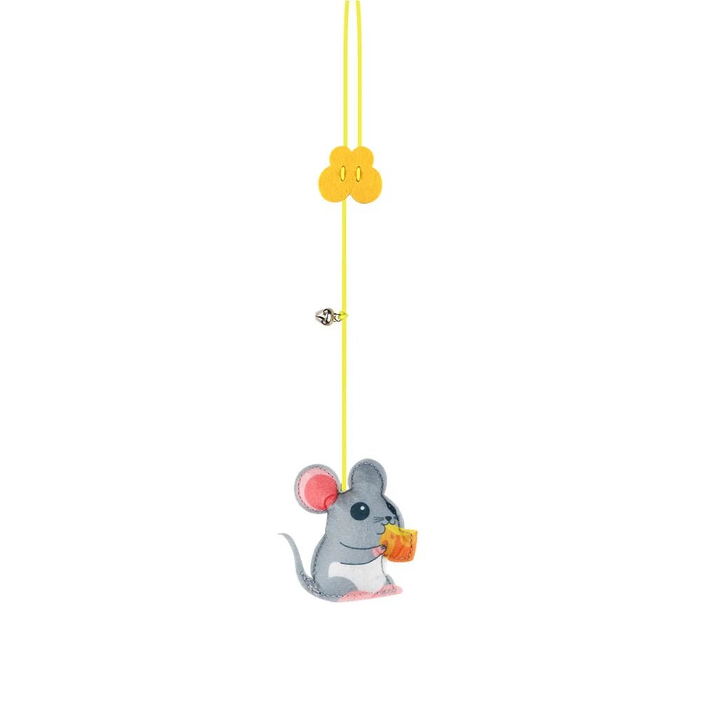 Jeux pour Chat Petite Souris – Voltige Féline, jouet suspendu à ventouse, idéal pour captiver et divertir votre chat au quotidien