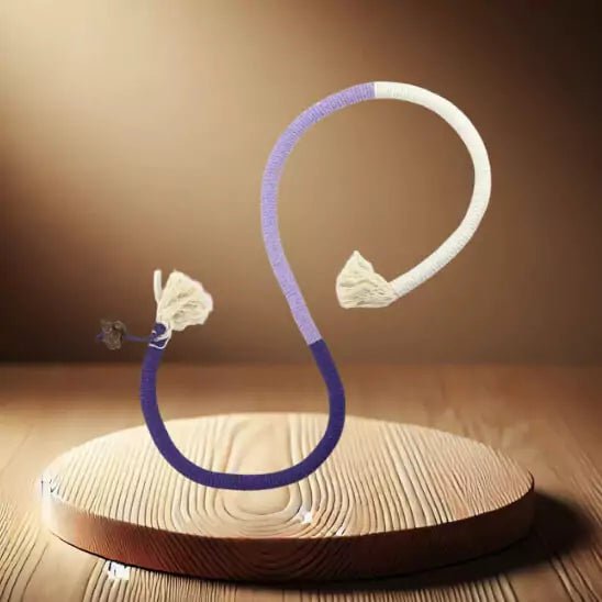Jouets pour les Chats – Corde Feline’Fun Violette, conception souple, parfaite pour encourager la mastication et le jeu